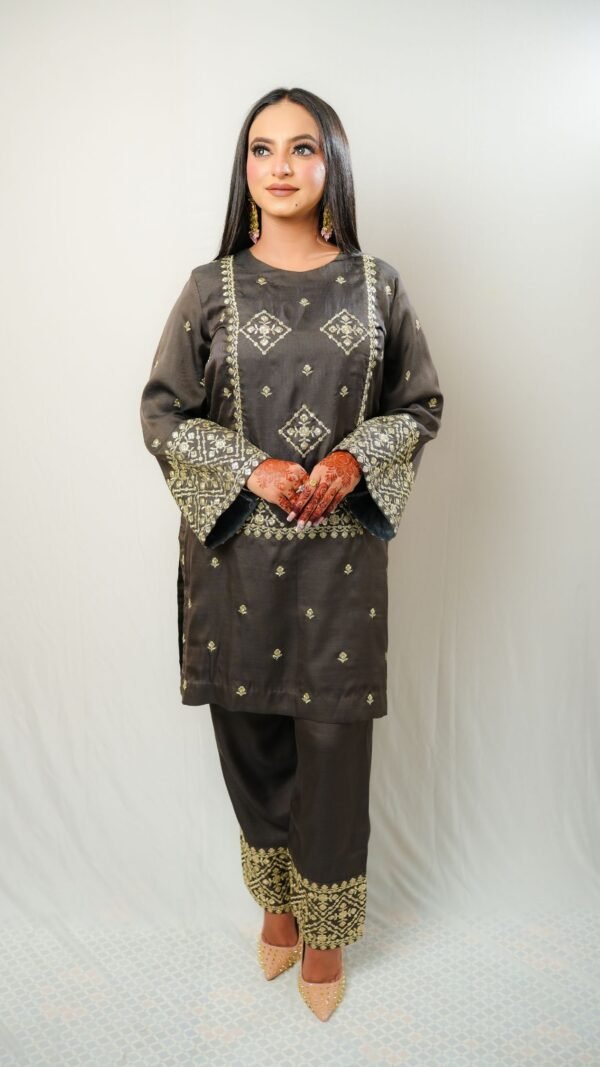 Vanya Zari Co-ord Set in Grey